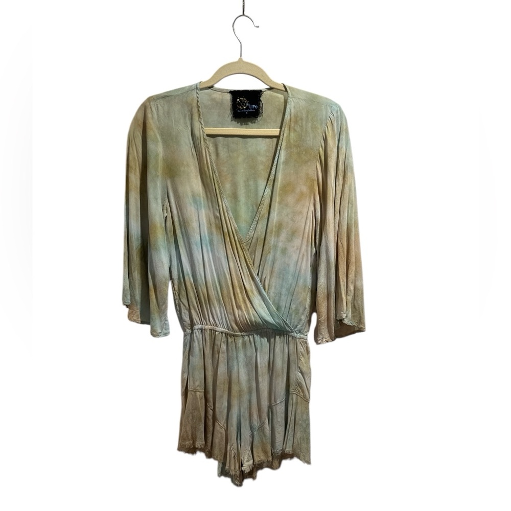 Blue Life Tie-Dye Romper ~2000s~